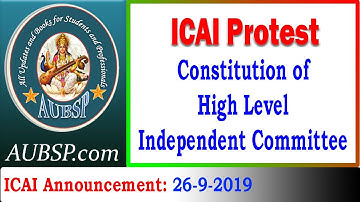 ICAI Reforms Update PART-4 | Constitution of High Level Independent Committee
