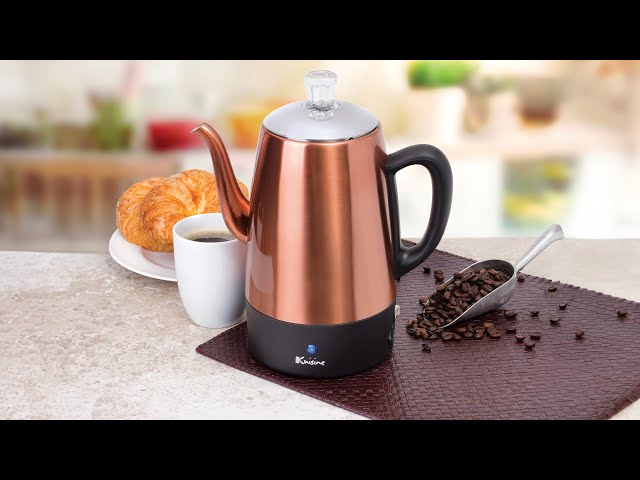 Mixpresso Electric Coffee Percolator Copper Body with Stainless