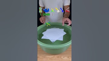 PROBEER TE RADEN HOEVEEL ZAKDOEKJES ER ZULLEN DRIJVEN? #asmr #voldoening #experiment