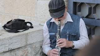 Lonely Klezmer Plays Freylach in Jerusalem