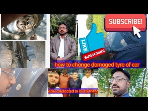 tyre change karna step by step ٽائر تبديل ڪرڻ