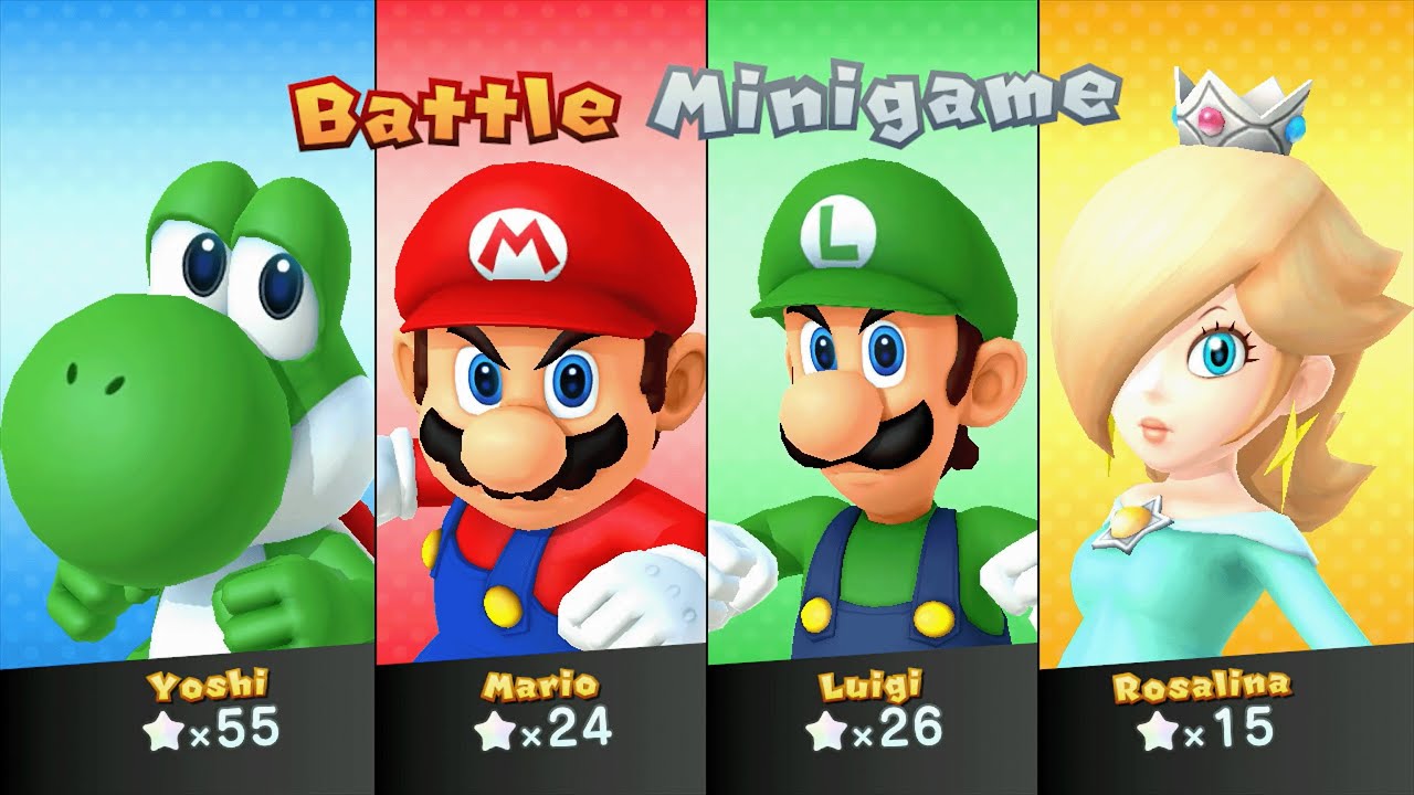 Mario Party 10 - Yoshi vs Mario vs Luigi vs Rosalina - Haunted Trail