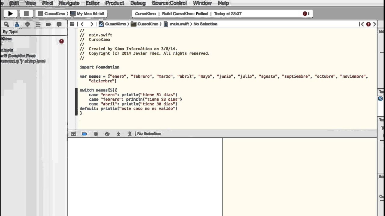 Tutoriales Swift de Apple - 07 Switch @JoseCodFacilito - YouTube