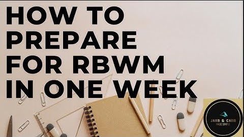 RBWM PREPARATION STRATEGY IN ONE WEEK || FOR STUDY MATERIAL PLS WHATSAPP ON 8292857381