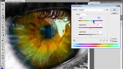 PhotoShop CS4 Extended:How to change the color of eyes.