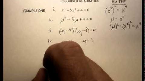 Quadratic Equations: Disguised (2)