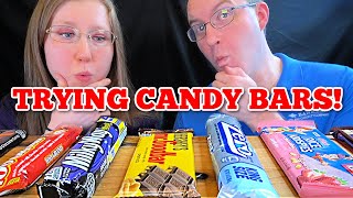 TRYING CANDY BARS FOR THE FIRST TIME (Mukbang)!