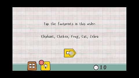 Logic Master 1 - Mind Twist Level 143 Solution | Tap the footprints in this order Elephant chicken