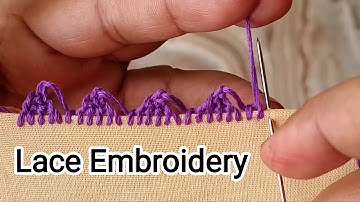 No 20 || Lace Embroidery || Edging Stitch || Needle lace || Randa Embroidery|| @RadhaRaniHandwork