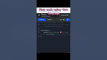 First code using Dart language.#Dart #coding #flutter #dart