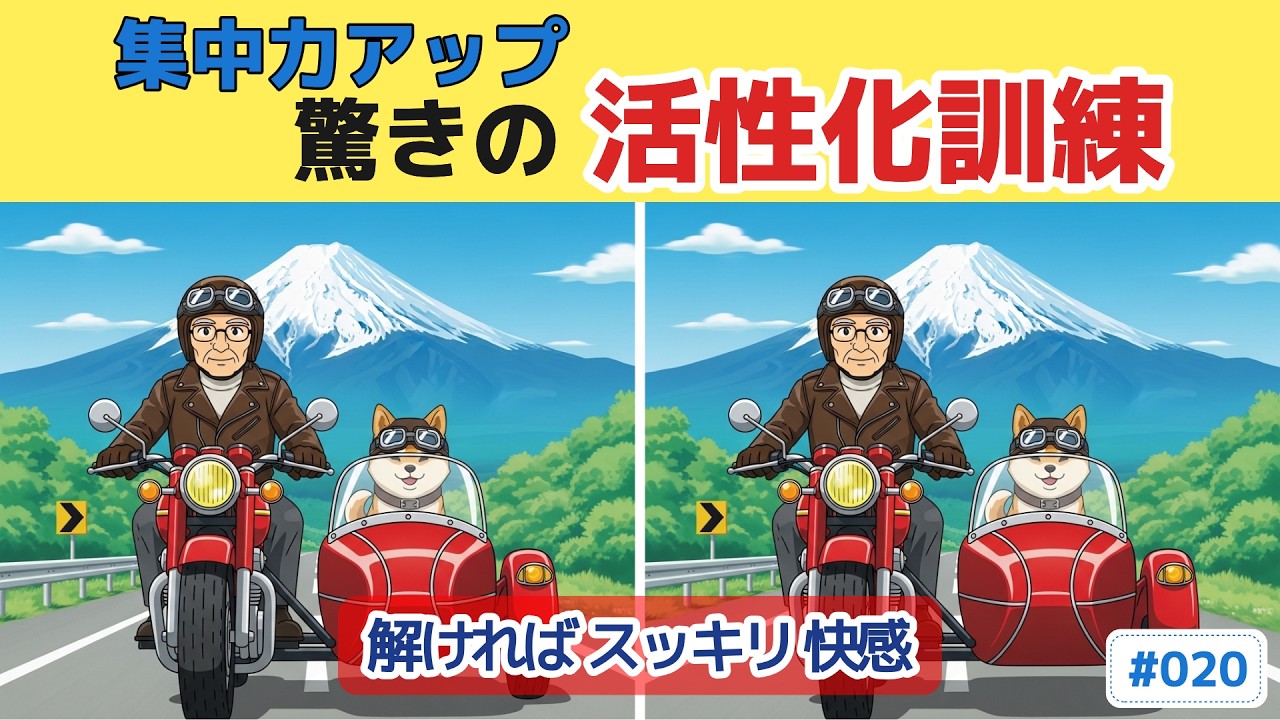 【間違い探し 脳トレ】60代70代でも最後が突破できない #020