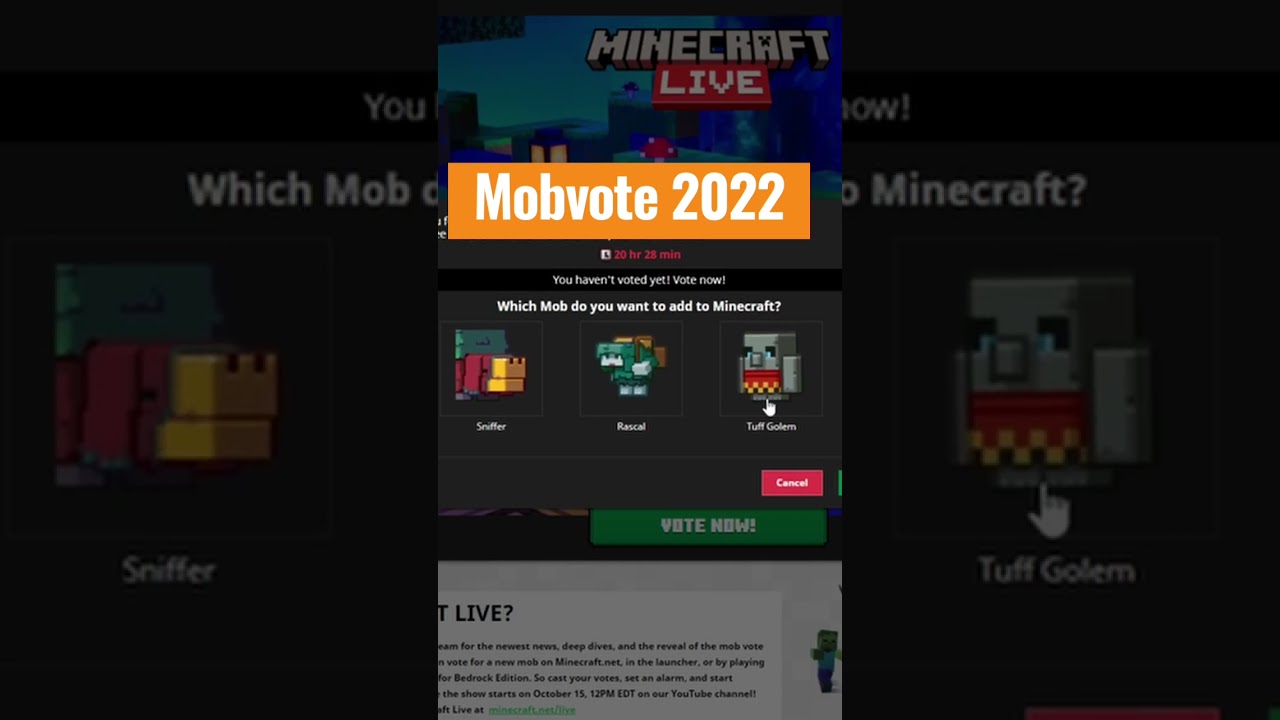 Minecraft Election Minecraft New Mob Vote for 1.20 Update is in the Game Launcher # ...