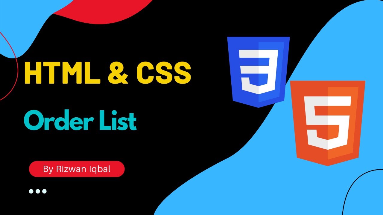 Order Html HTML & CSS : How to create order list in html | (Urdu/Hindi) - YouTube