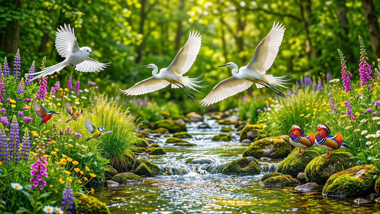 🎹 Relaxing Piano and Spring Bird Sounds 🕊 Deep Relaxation Music for ...