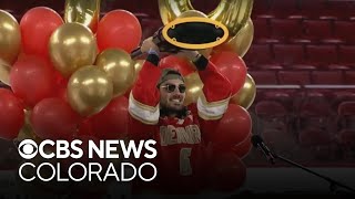 Watch Denver Pioneers 2024 NCAA hockey championship celebration