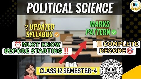 Class 12 Semester-4 Political Science New Syllabus and Marks Pattern 2026|Updated Syllabus|WBCHSE