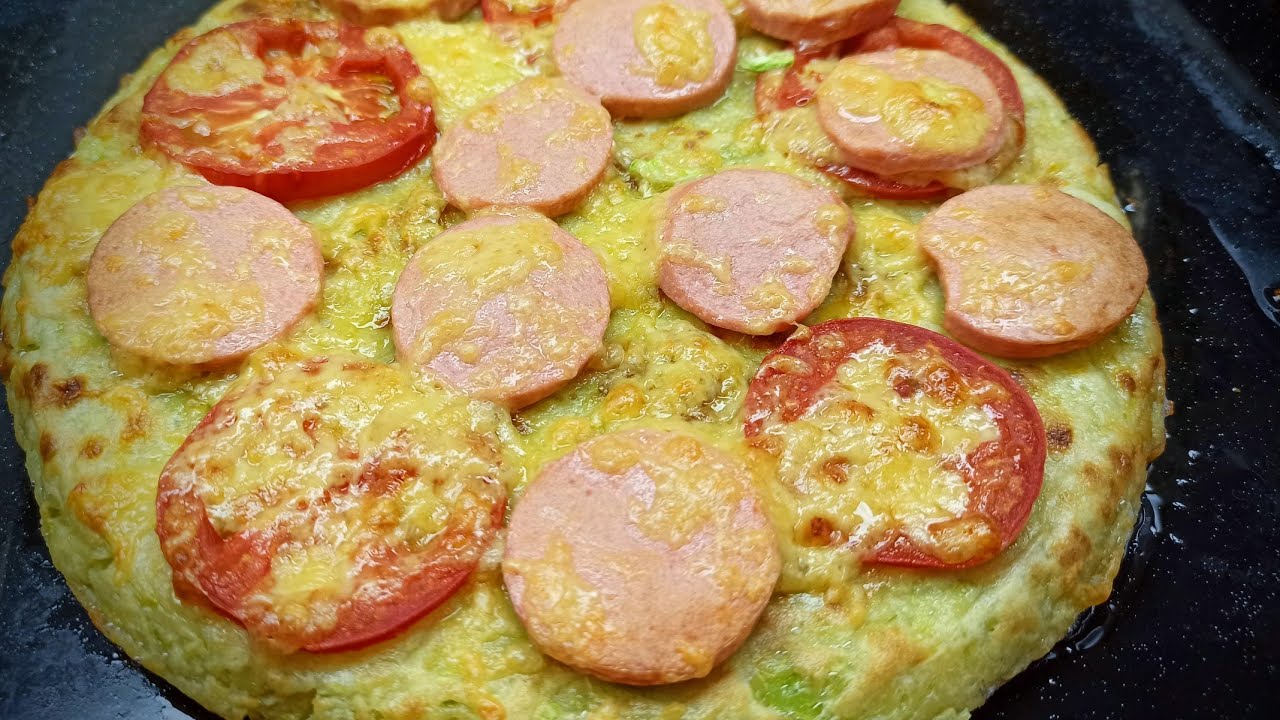 пицца из кабачков на сковороде с колбасой и сыром и помидорами на сковороде рецепт фото 37