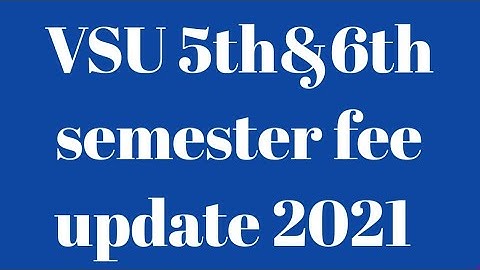 vikrama simhapuri university 5th&6th semester Backlog exam fee updates 2021| VSU 5th&6th sem fee