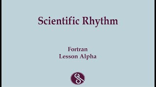 Fortran lesson 1