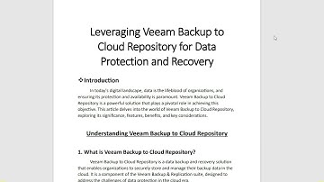 Unlock the Secrets of Mastering Data Protection with Veeam Backup to Cloud Repository