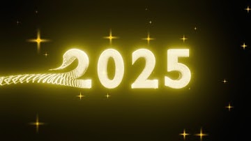 Free Gold Sprinkling Star New Year 2025 Intro Video Template (Customizable) - FlexClip