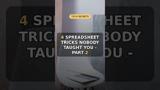 4 Spreadsheet Tricks Nobody Taught You - Part 2 🚀 #Shorts