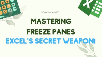 Excel Magic: Unlocking Productivity with Freeze Panes - Master Your Data Like a Pro!