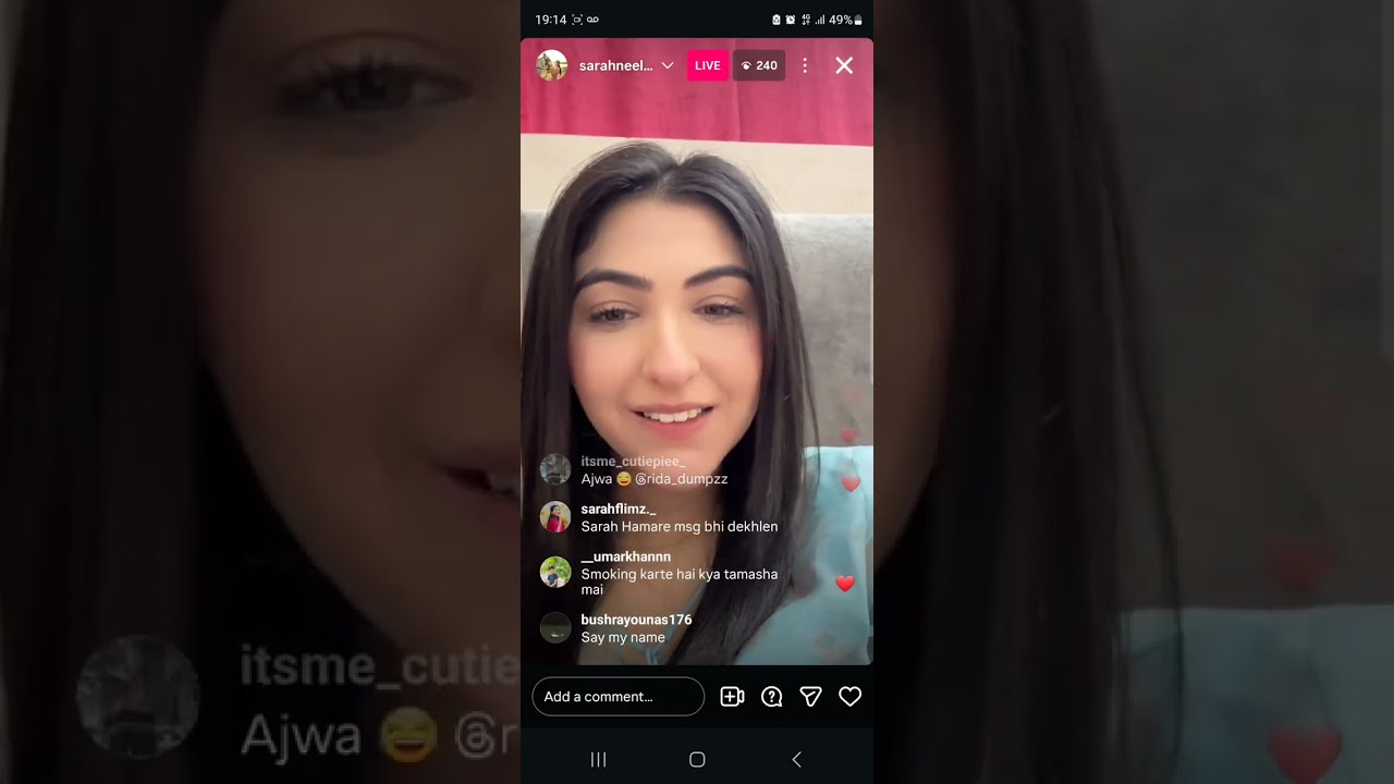 Sara Neelum was live todat with yaseen Ali  on Instagram #yaseenali #saifalikhan #tamasha #saif 