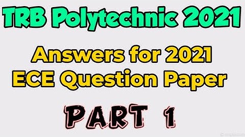trb ece/trb ece answer key 2021/trb ece polytechnic answer key 2021/trb ece question paper 2021/trb