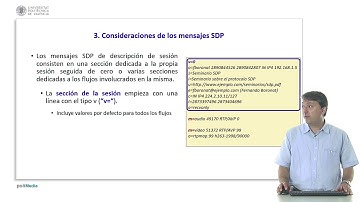 Parámetros generales utilizados en el protocolo SDP |  | UPV