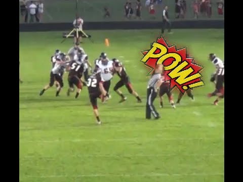 Referee gets in the way of a punt