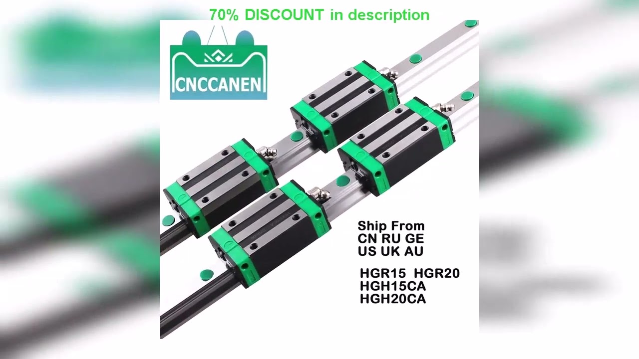 A must-have product! HGR20 HGR15 CNC Square Guide Linear Rail 2PCS ANY LENGTH + 4PCS HGH15CA / HGH