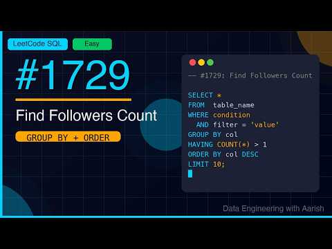 Leetcode 1729 Find Followers Count