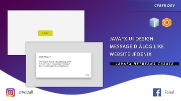 JavaFX UI Design Message Dialog Like Website Jfoenix