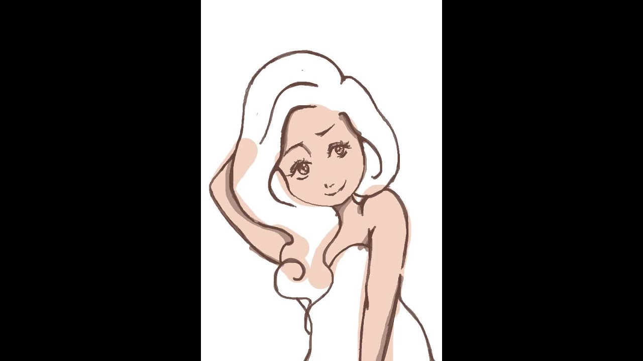 Drawing kawaii girl 😘 - YouTube