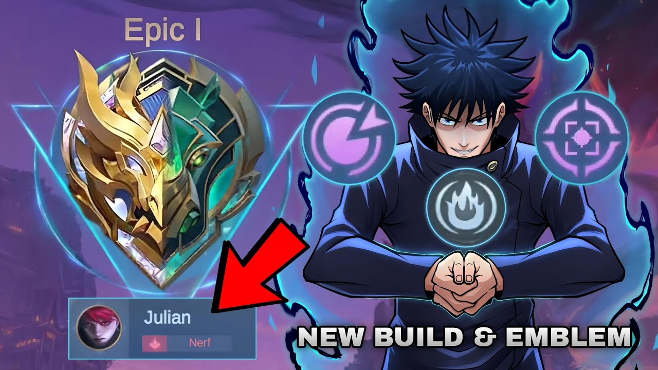 JULIAN BIG NERF?! TRY THIS NEW JULIAN BUILD AND EMBLEM in SEASON 34!!💀 (must try)