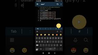 program to calculate distance between 2 points #coding #programming #shorts #python
