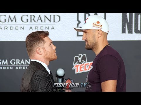 CANELO ALVAREZ & SERGEY KOVALEV FACE TO FACE FOR THE 1ST TIME IN LOS ANGELES