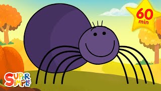 The Creepy Crawly Spider + More | Kids Halloween Songs | Super Simple Songs by Super Simple Songs - Kids Songs 3,163,910 views 6 months ago 1 hour