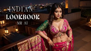 [4K] Ai Art Indian Lookbook Girl Al Art Video - Rooftop Retrear