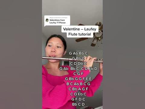 Valentine -Laufey (Flute tutorial + sheet music notes) - YouTube
