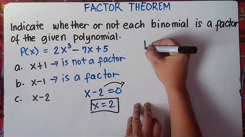 Factor Theorem Part 1 | Explain in Detailed |
