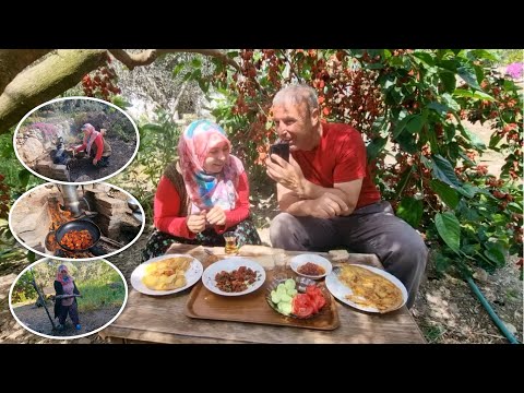 SADECE İÇİMİ DÖKTÜM | Bahçede Dut Ağacı Altında Eşimle Kahvaltı | Patates Yumurta Karıştır Harika ✅