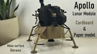 Celebrity Apollo lander paper model for science projects | Apollo lunar module in moon surface diorama | DIY Wealth