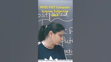 HPSC PGT Computer Science Subjective exam #computersciencedegree #hpsc #hpscpgtexam #hpscpgt