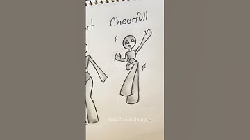 How to draw stickman body tutorial ✨(angry,elegant,cheerfull) #short #drawing #howtodraw #art