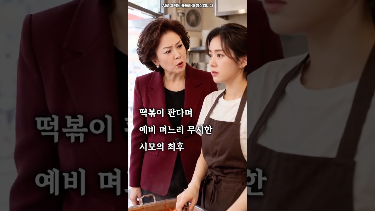 떡볶이 판다며 예비 며느리 무시한 시모의 최후 #숏드라마 #사이다 #반전