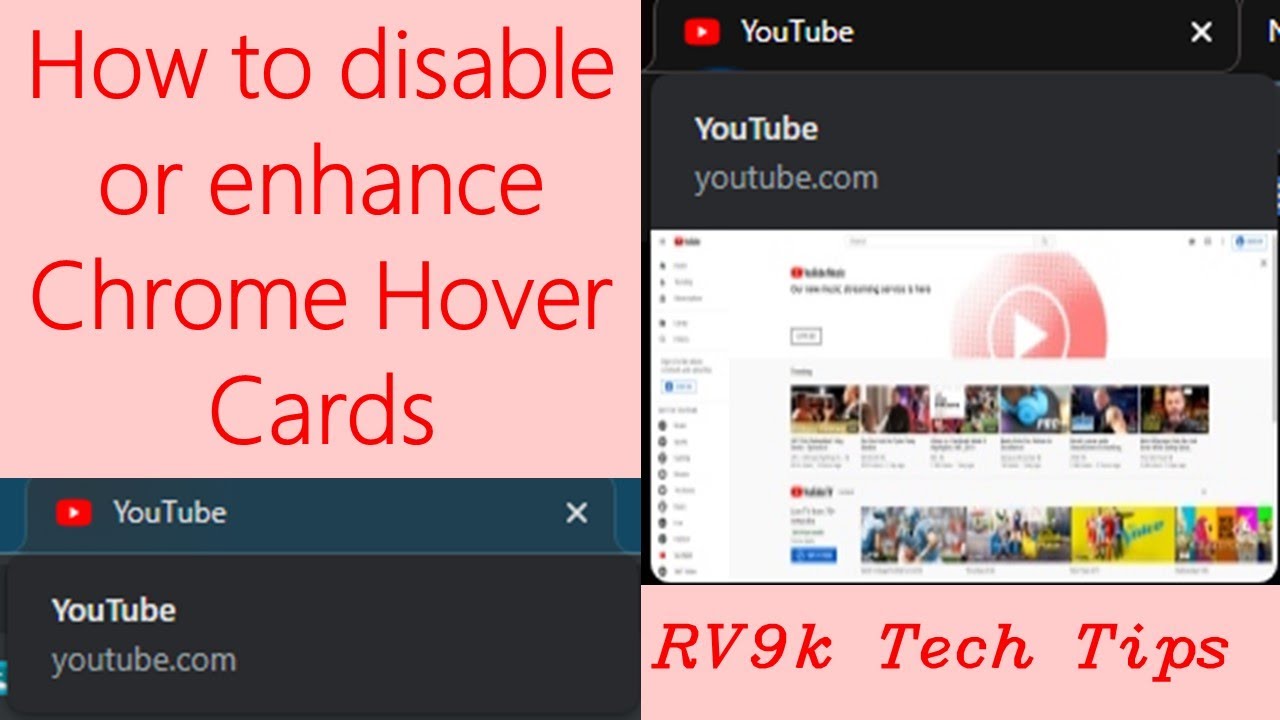 Disable cards. Hover Tabs. Card on Hover show image.