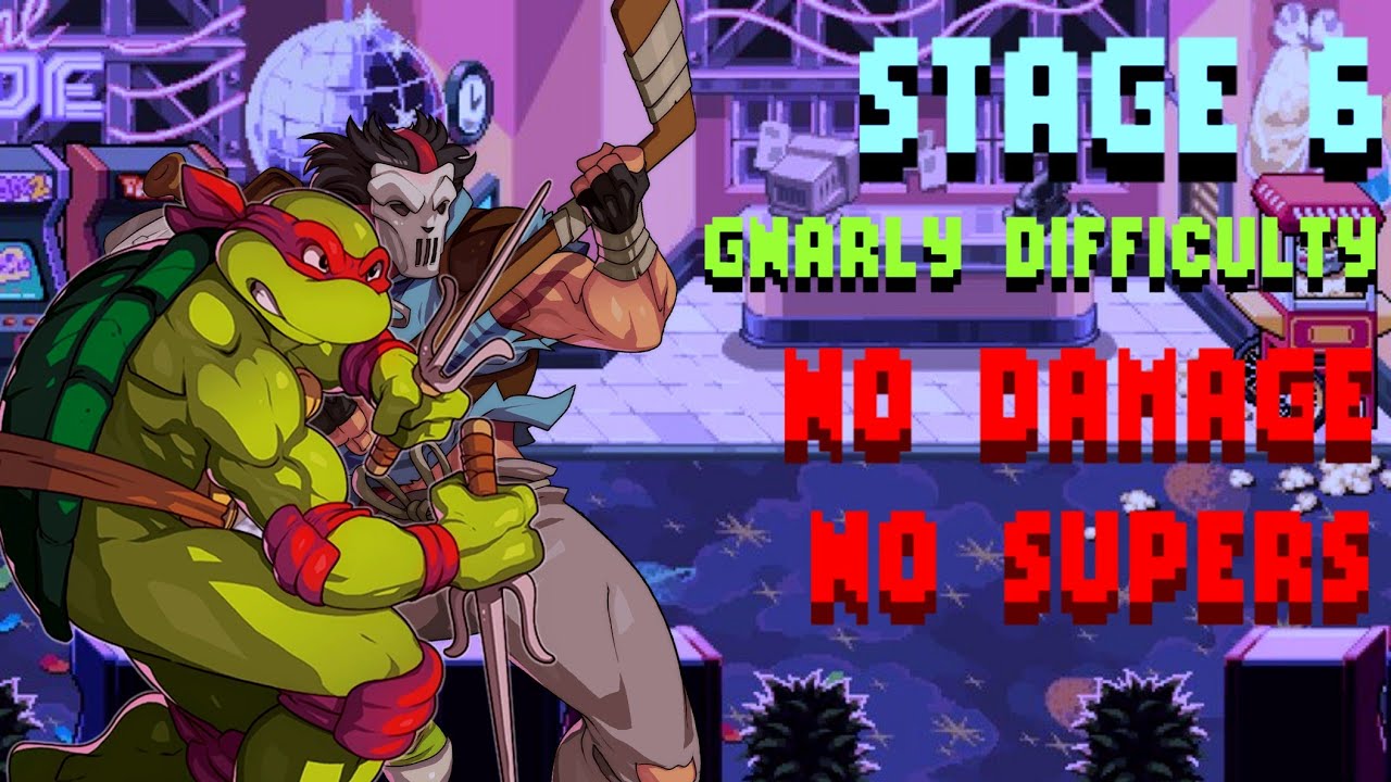 TMNT Shredder's Revenge 2P Local Coop Stage 6 No Damage / No