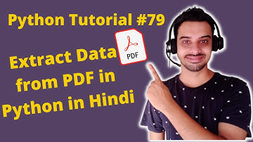 #80:- How to Extract Data from PDF file in Python in Hindi | Python Tutorial in Hindi